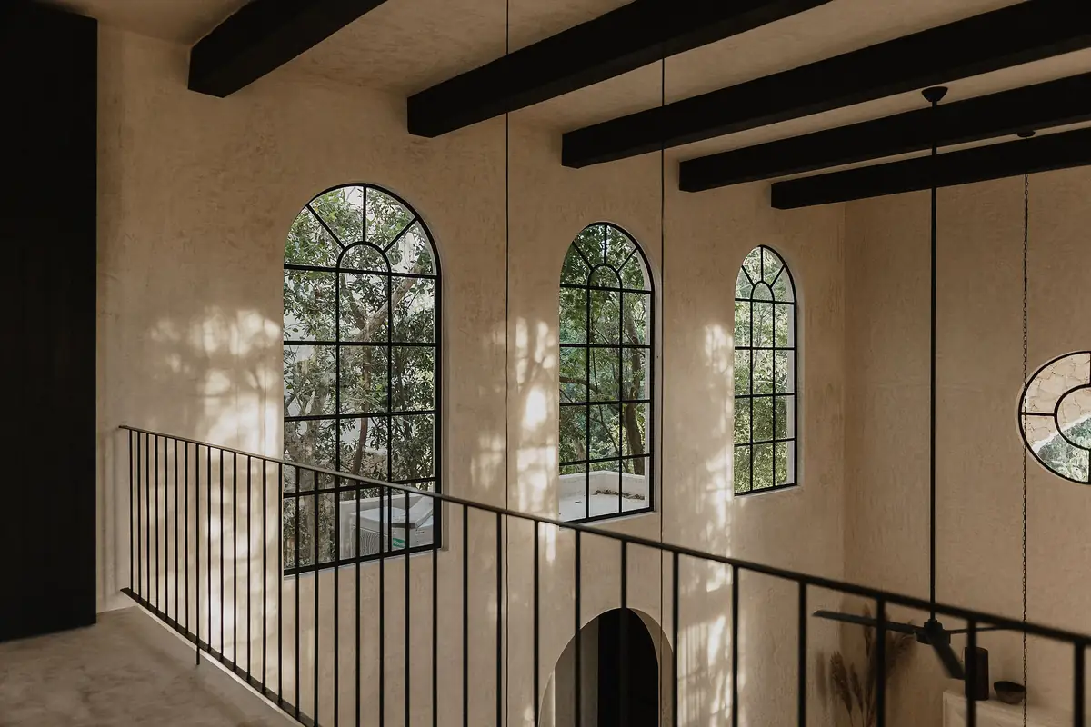 Altar — upper hall and arched windows